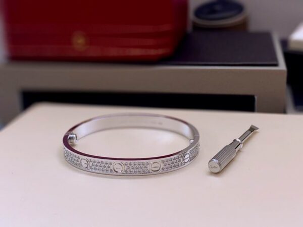Love Bracelet Silver Pavé-Set