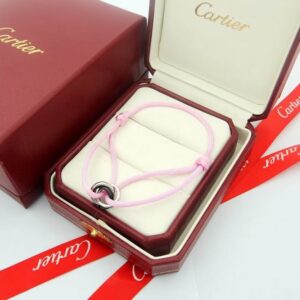 Trinity Cord Bracelet Featuring Three Interlocking Rings