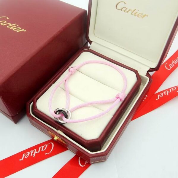 Trinity Cord Bracelet Featuring Three Interlocking Rings