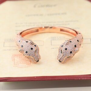 Jewelry Piece Panther Bangle Bracelet Rose Gold