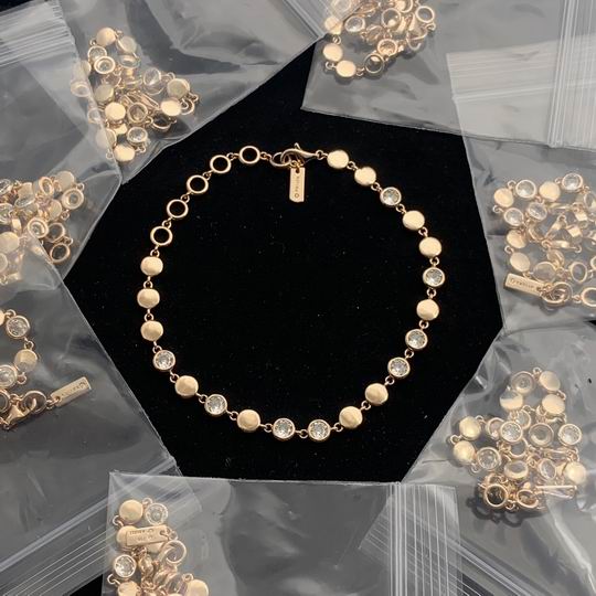 Rose Gold-Tone Station Bracelet Alternating Solid Discs & Bezel-Set Crystals
