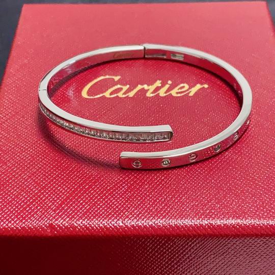 White Gold Paved Diamond Cartier Love Bracelet