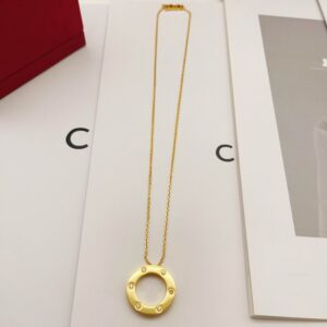 Cartier Love Necklace 18k Gold Ring Pendant