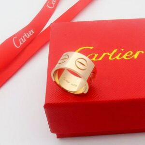 Love Ring Yellow Gold Band Iconic Screw Motif