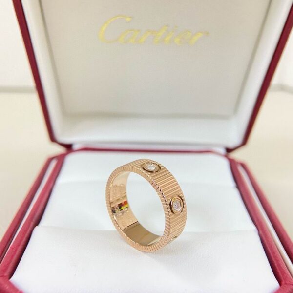Love Ring Rose Gold Brilliant-Cut Diamonds