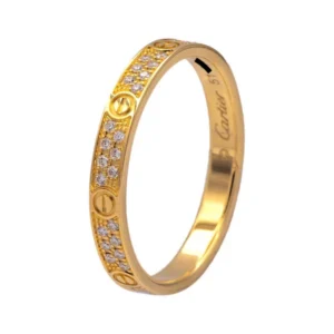 Cartier Love Small Diamond Gold Ring