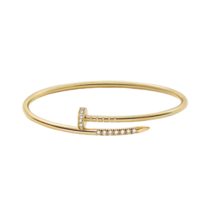 Juste UN Clou Bracelet Small Model Reverse-set Diamonds Yellow Gold
