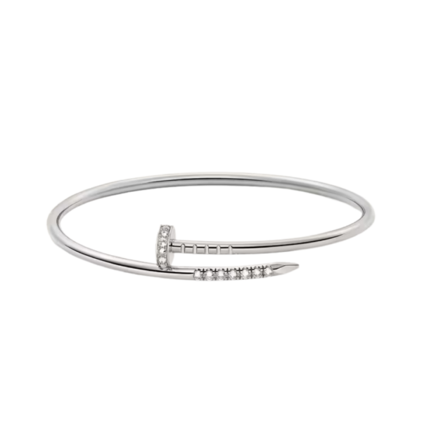 Juste UN Clou Bracelet Small Model Reverse-set Diamonds White Gold