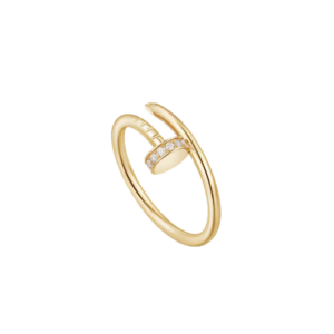 Juste UN Clou Ring Small Model Diamonds Gold
