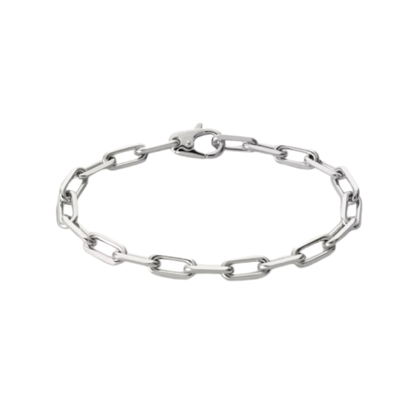 Santos De Cartier Bracelet Chain Medium Model White Gold