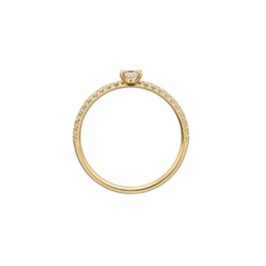 Etincelle De Cartier Ring Princess-cut Diamond Paved Yellow Gold