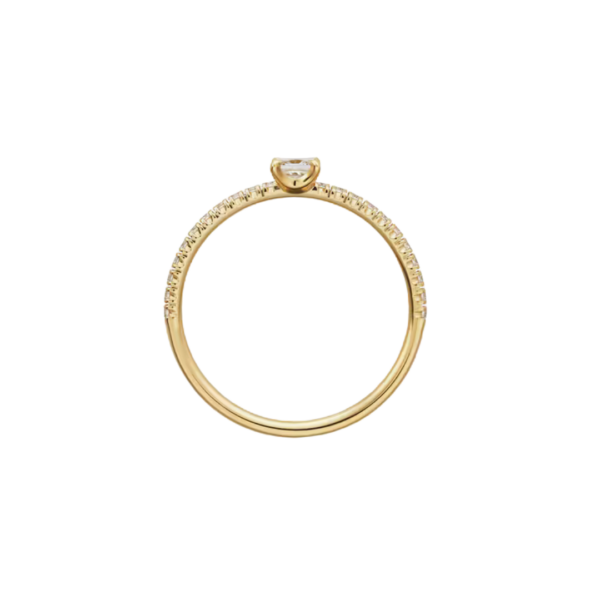 Etincelle De Cartier Ring Princess-cut Diamond Paved Yellow Gold