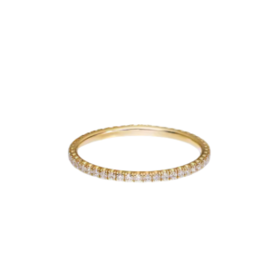 Etincelle De Cartier Wedding Ring Width 1.5 Mm Paved Yellow Gold