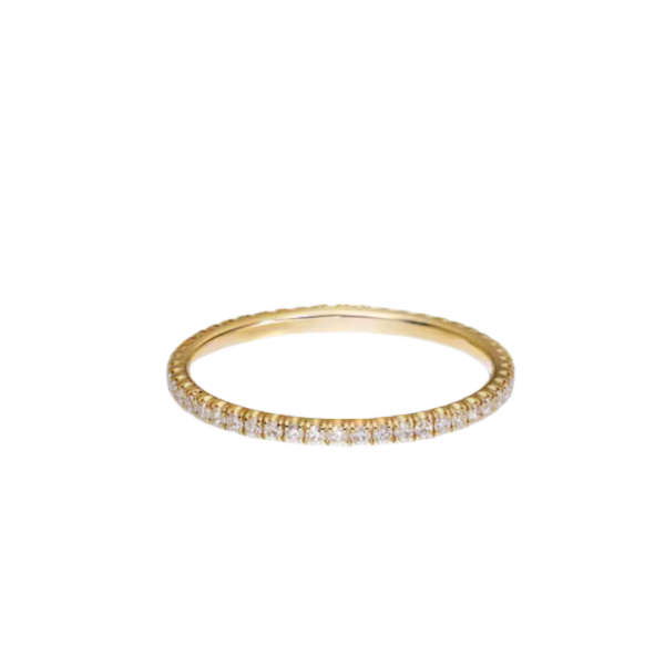 Etincelle De Cartier Wedding Ring Width 1.5 Mm Paved Yellow Gold