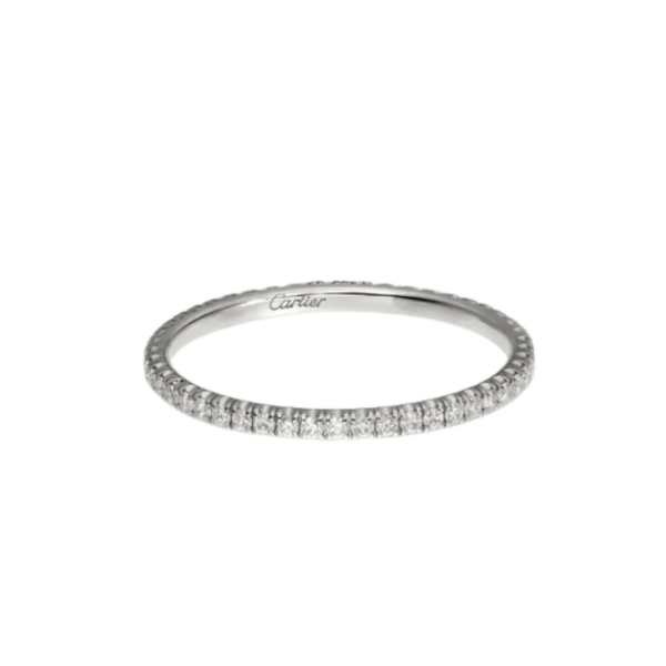 Etincelle De Cartier Wedding Ring Width 1.5 Mm Paved White Gold