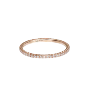 Etincelle De Cartier Wedding Ring Width 1.5 Mm Paved Rose Gold