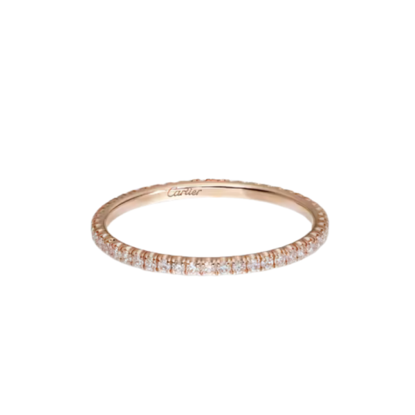Etincelle De Cartier Wedding Ring Width 1.5 Mm Paved Rose Gold