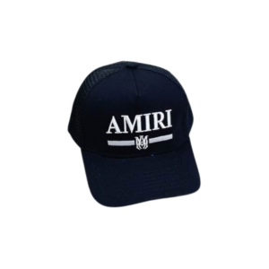 AMIRI White Logo Text On The Top Cap Black