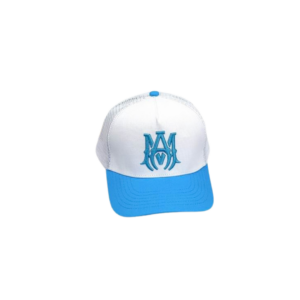 AMIRI Blue Logo On The Top Cap White Blue