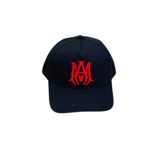 AMIRI Red Logo On The Top Cap Black