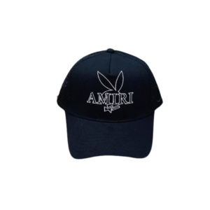 AMIRI Logo Text Printed On The Top Cap Black