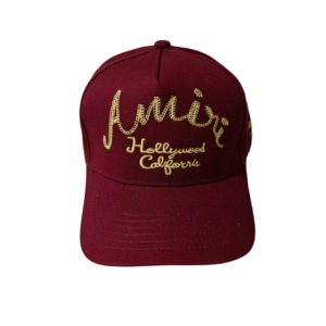 AMIRI Logo Text Printed On The Top Cap Burgundy