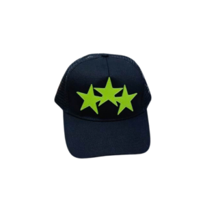 AMIRI Three Star Trucker Green Cap Black
