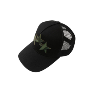 AMIRI Gray Three Star Monogram On The Top Cap Black