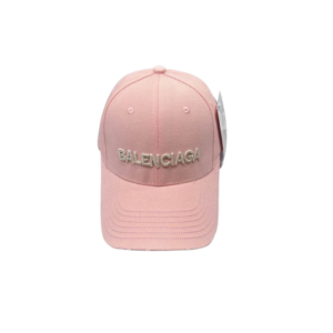 Balenciaga White Text Logo On The Top Cap Pink