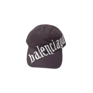 Balenciaga Cursive Cap Brown Cotton Drill