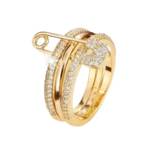 Double Band Ring PinLock Gold