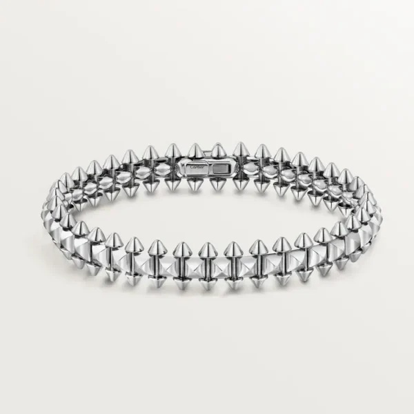 Clash De Cartier Bracelet Flexible Medium Model Rhodiumized White Gold