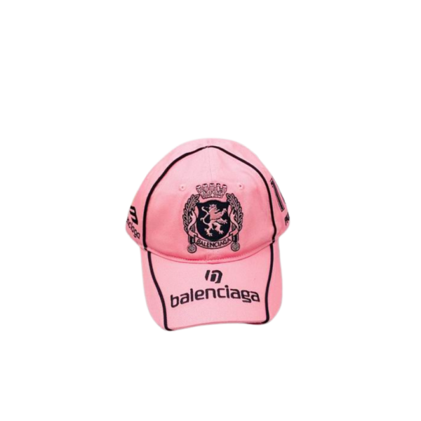 Balenciaga Paris Soccer Cap Pink Cotton Twill