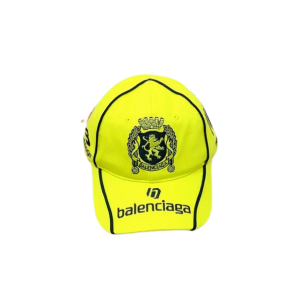 Balenciaga Paris Soccer Cap Yellow Cotton Twill