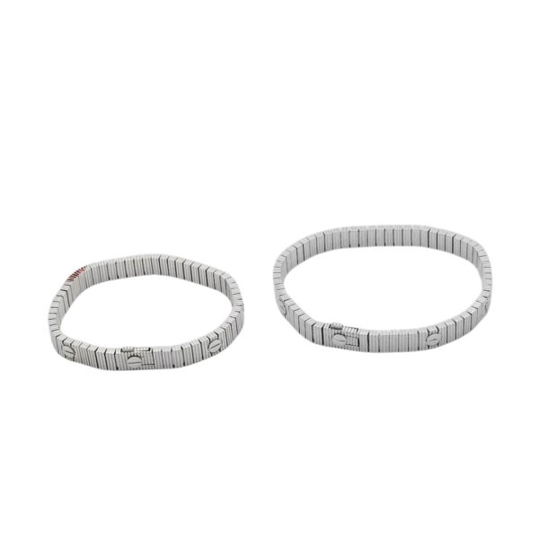 Metal Ribbon-Style Bracelet White